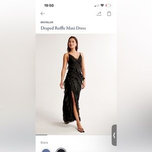 Abercrombie Draped Ruffle Maxi Dress